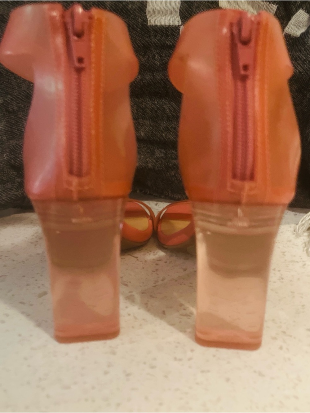 NWOB W’s 7 INC International Concepts Makenna Pink Ankle-Strap Block Heels - Picture 7 of 7